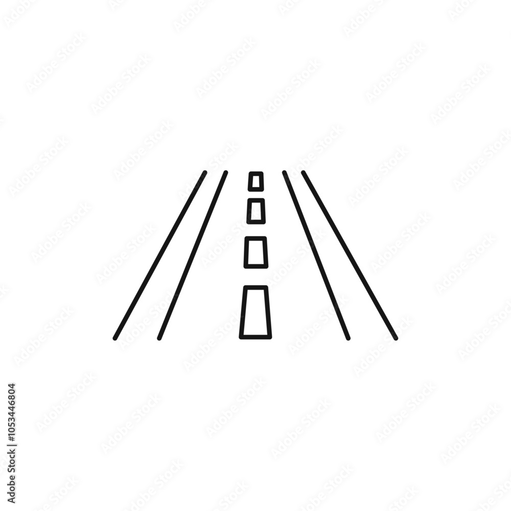 Poster road icon vector set collection for web