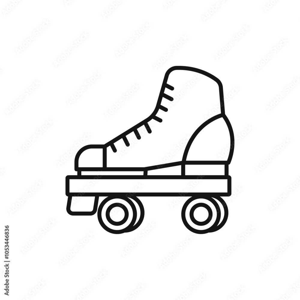 Poster Roller skates icon vector set collection for web
