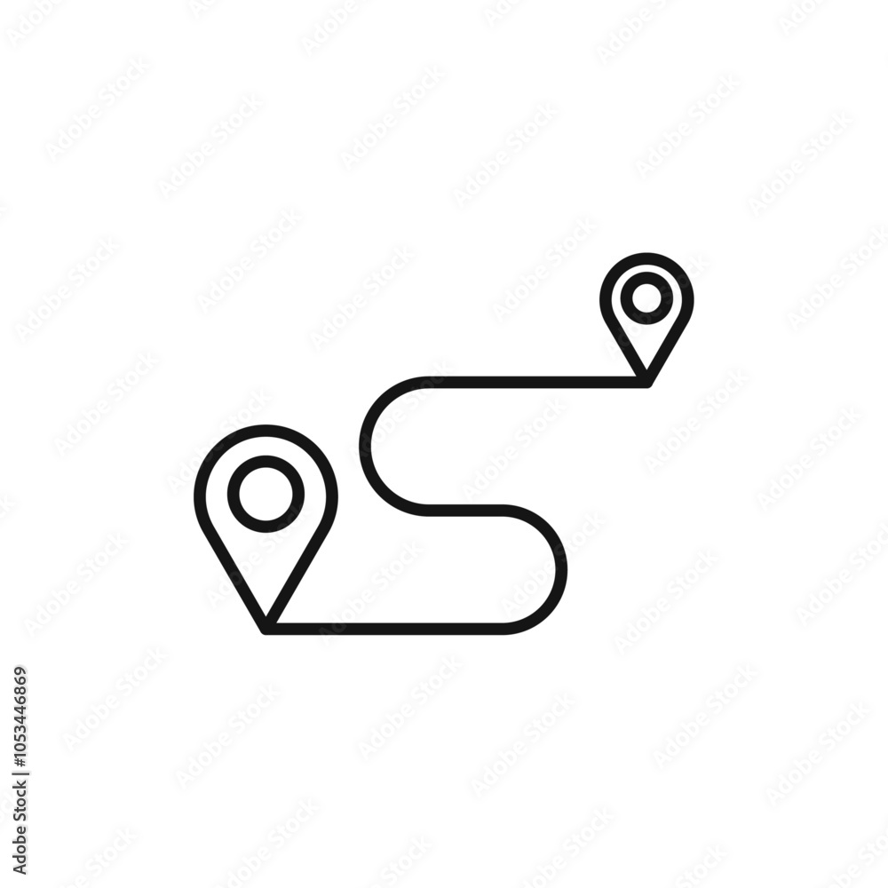 Poster Route icon vector set collection for web