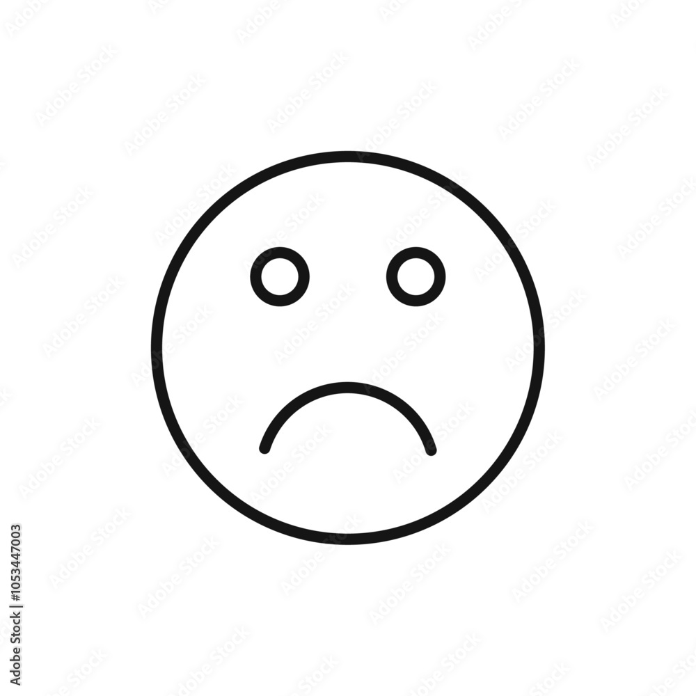 Poster sad icon vector set collection for web