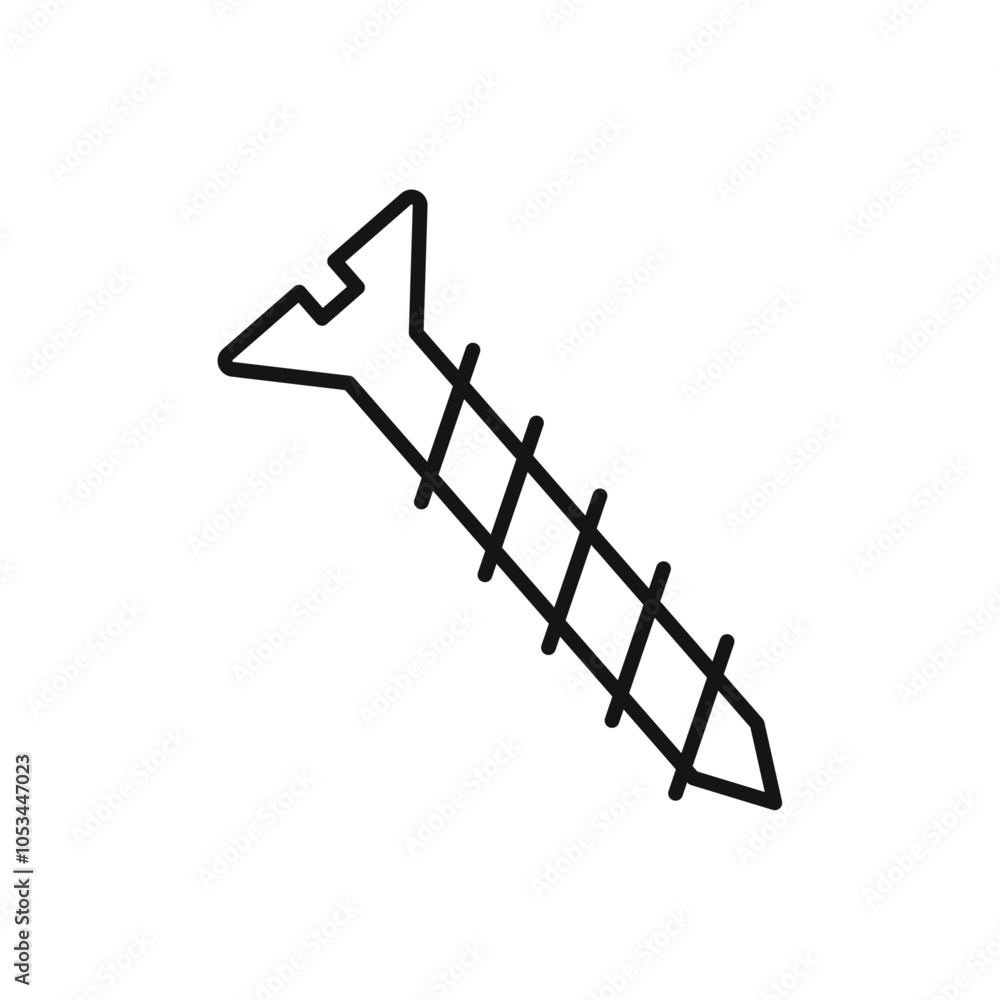 Poster screw icon vector set collection for web