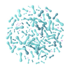 probiotic lactobacillus bacteria for digestive health 3D icon