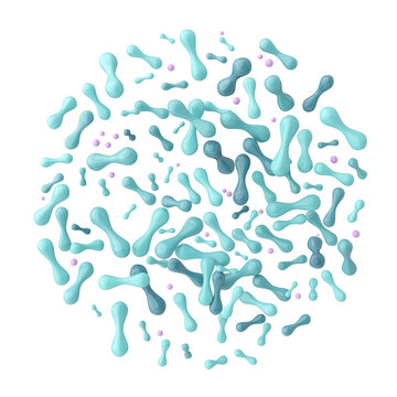 probiotic lactobacillus bacteria for digestive health 3D icon