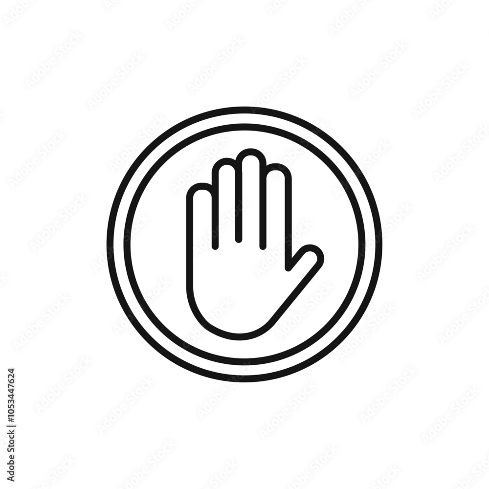 Aufkleber stop icon vector set collection for web