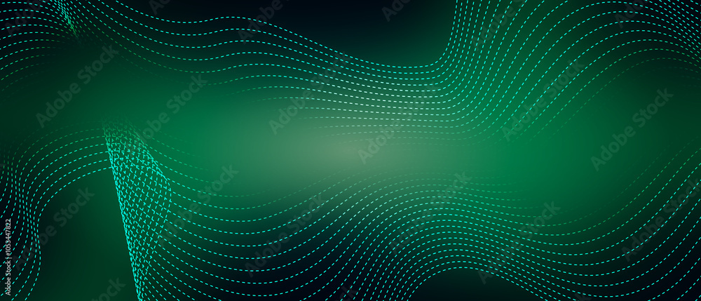 Poster background with color abstract wave dots