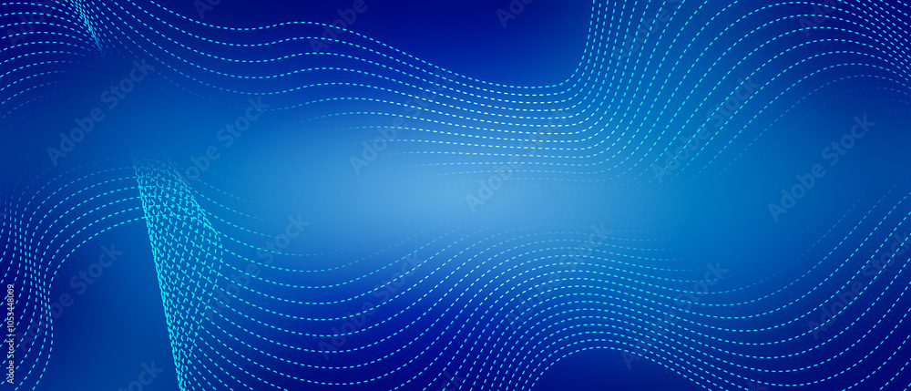 Poster background with color abstract wave dots