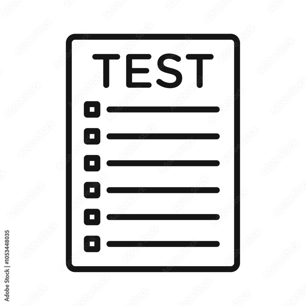 Poster test icon vector set collection for web