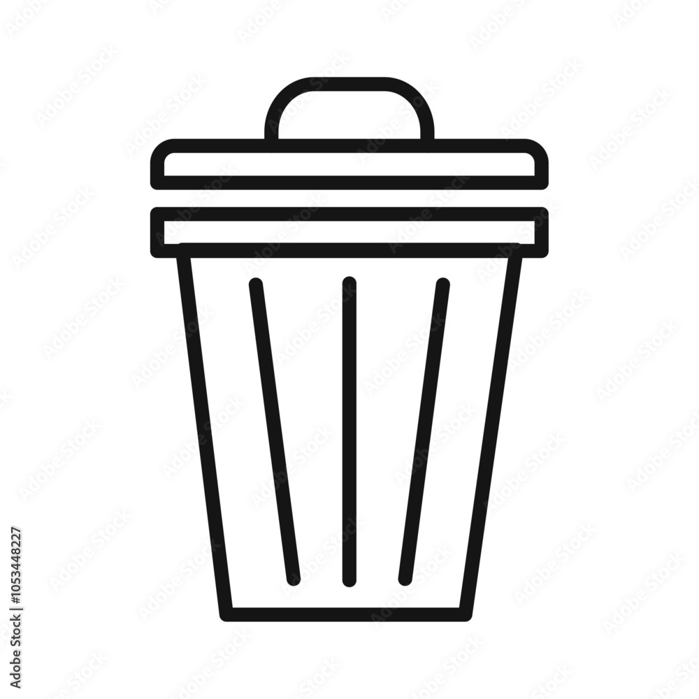 Poster trash bin icon vector set collection for web