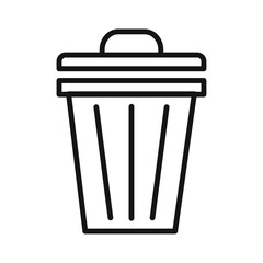 Trash Bin icon vector set collection for web