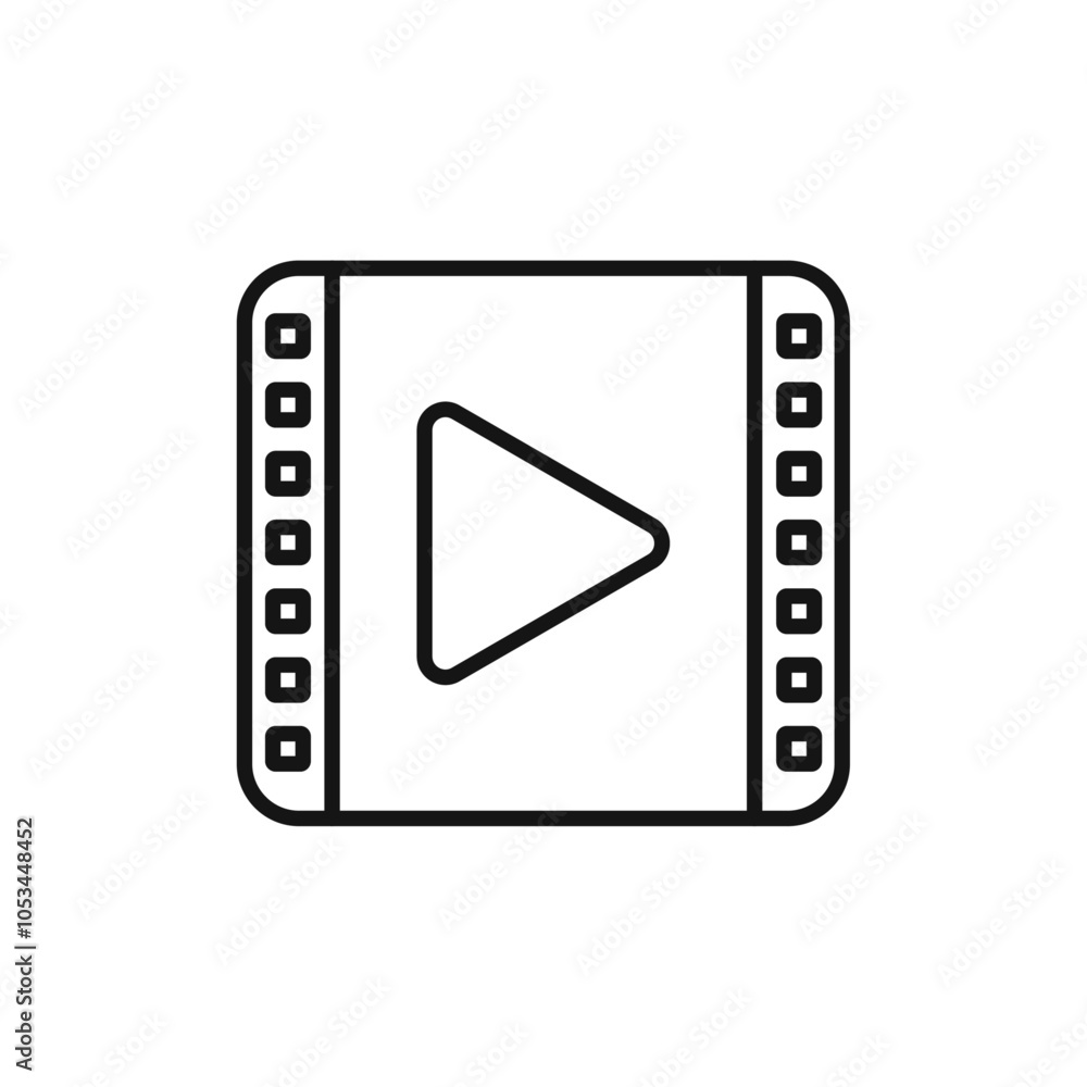 Poster video icon vector set collection for web