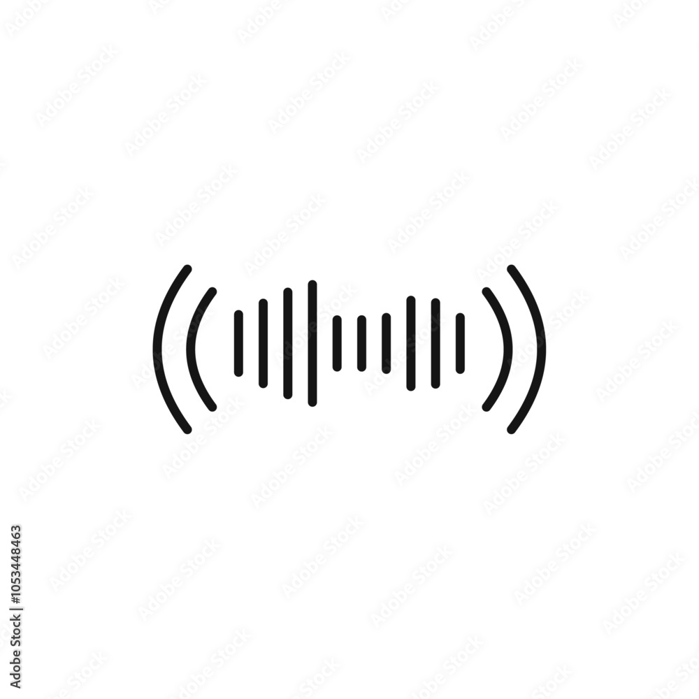 Poster Voice icon vector set collection for web
