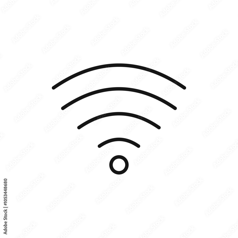 Poster wifi signal icon vector set collection for web