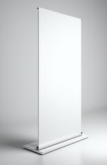 Professional standing banner display mockup for advertising and promotional design presentations