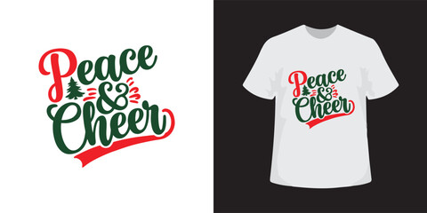 Wavy typography text t shirt design about Christmas day