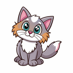 Obraz premium Cat mascot funny isolated vector illustration
