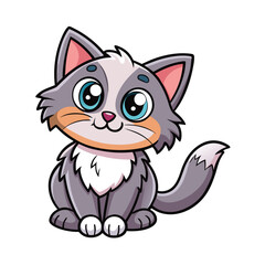 Obraz premium Cat mascot funny isolated vector illustration