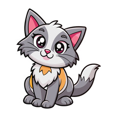 Fototapeta premium Cat mascot funny isolated vector illustration