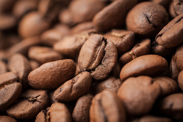 Kaffeebohnen als Textur isoliert