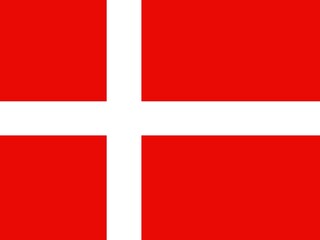 Denmark - Red flag with white cross.