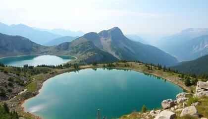  Enchanting mountain lake a serene natural beauty