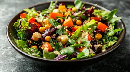Delicious and Healthy Quinoa Salad with Chickpeas and Roasted Sweet Potato