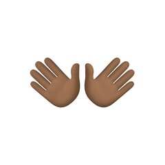 Obraz premium Open Hands Emoji 