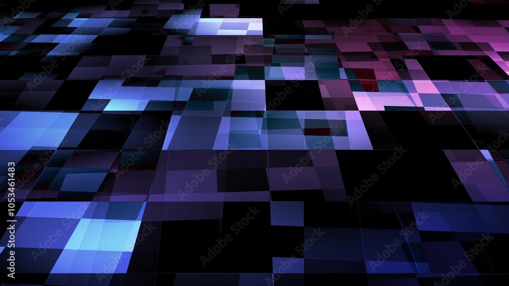 Poster background shape pixel square line