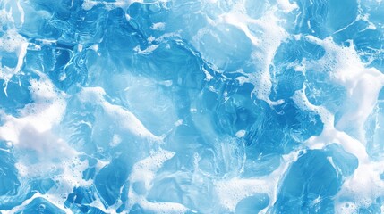 Obraz premium Vibrant Ocean Waves Captured in Bright Blue Tones