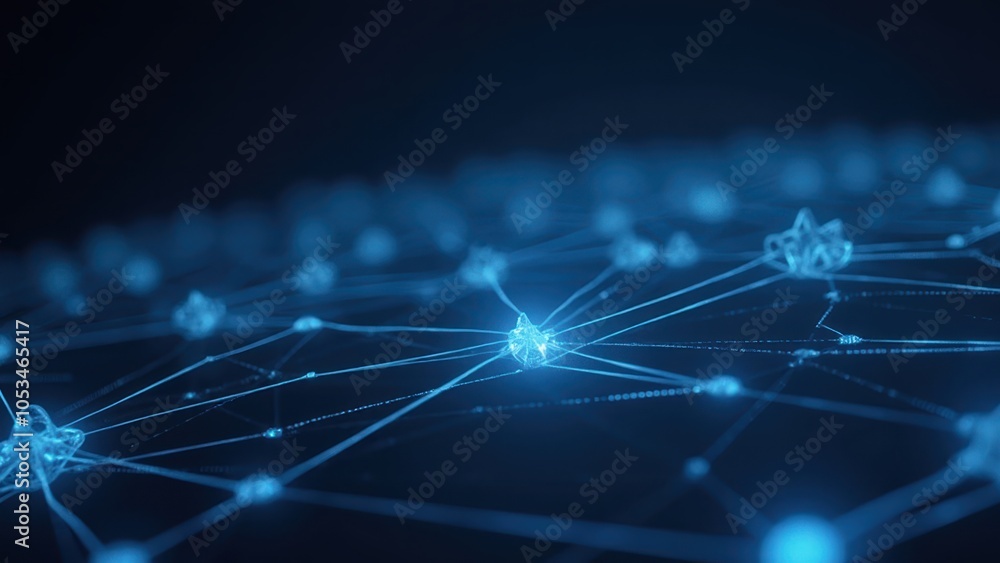 Poster abstract technology connections with ai concepts