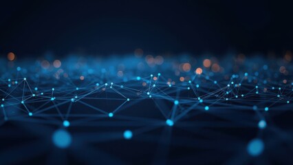Obraz premium Abstract Technology Network Concept with Lights