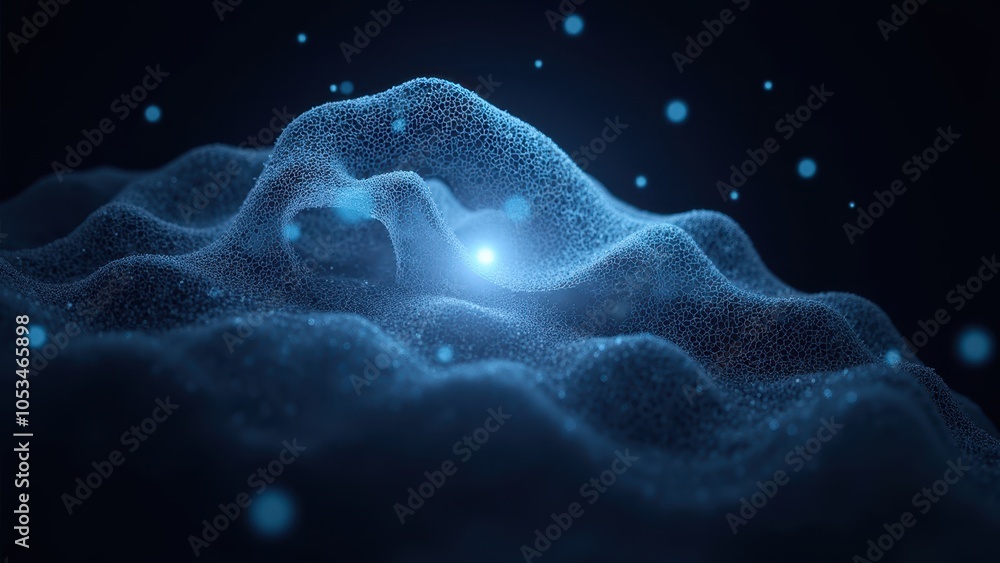 Poster abstract representation of technology and ai concepts