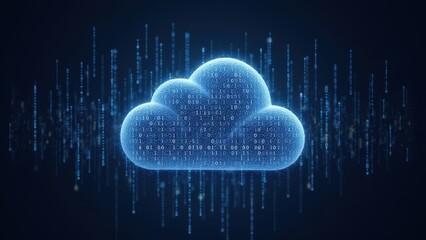 Digital Cloud and Data Flow Concept in Technology