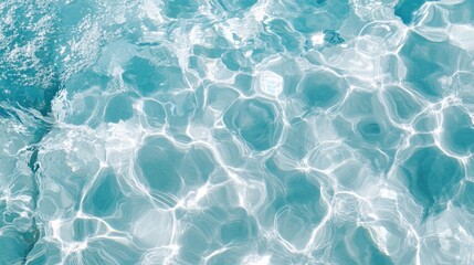 Fototapeta premium Crystal-Clear Water Surface with Gentle Ripples and Reflection Patterns