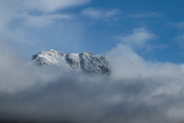 clouds over the mountains
