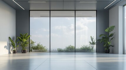 Fototapeta premium Podium mockup featuring a modern glass panel.