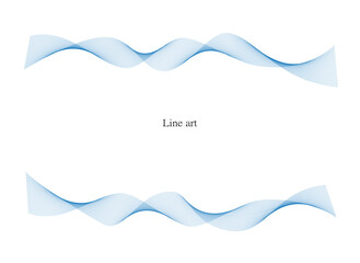 背景素材 澄んだそよ風の様な癒される滑らかな曲線のフレームデザイン ベクター