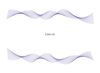 背景素材 澄んだそよ風の様な癒される滑らかな曲線のフレームデザイン ベクター