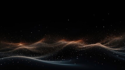 Obraz premium High-Resolution White and Black Particle Waves with Shining Stars and Dots – Ideal for Abstract Backgrounds, Digital Art, and Design Inspiration