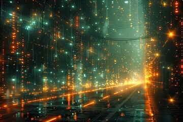 3D map world animated connections and data streams global business infrastructure