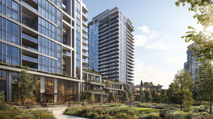 Fototapeta premium High-end condominium complex