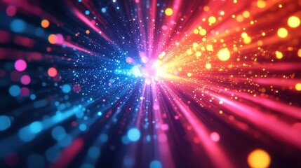 Naklejka premium Neon starburst patterns