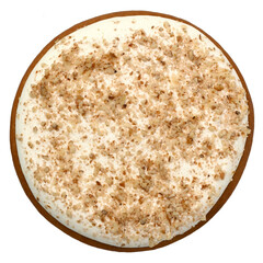 Homemade cake with sweet cream and nuts