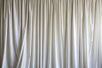 white textured fabric curtain drapes elegantly background