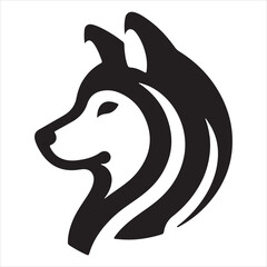 Dog vector silhouette logo