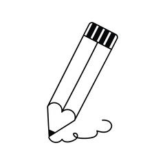 pencil glyph icon with white background vector stock illustration
