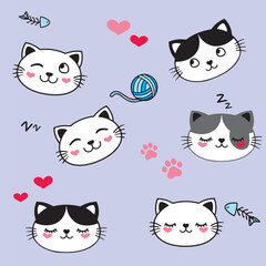 cat pattern cute animals Happy Fluffy Kittens