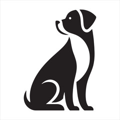 Dog vector silhouette logo