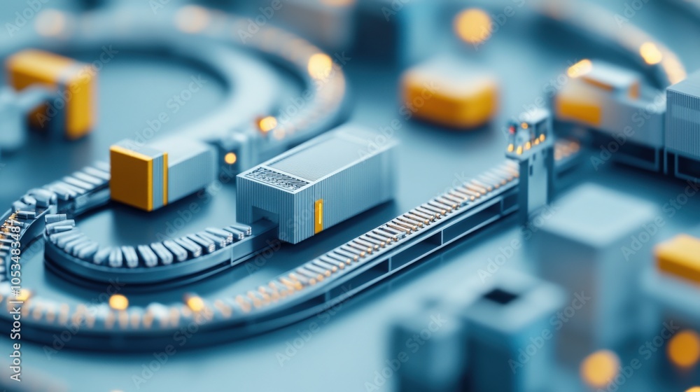 Poster automated logistics system exploring the future of smart transport and supply chain management