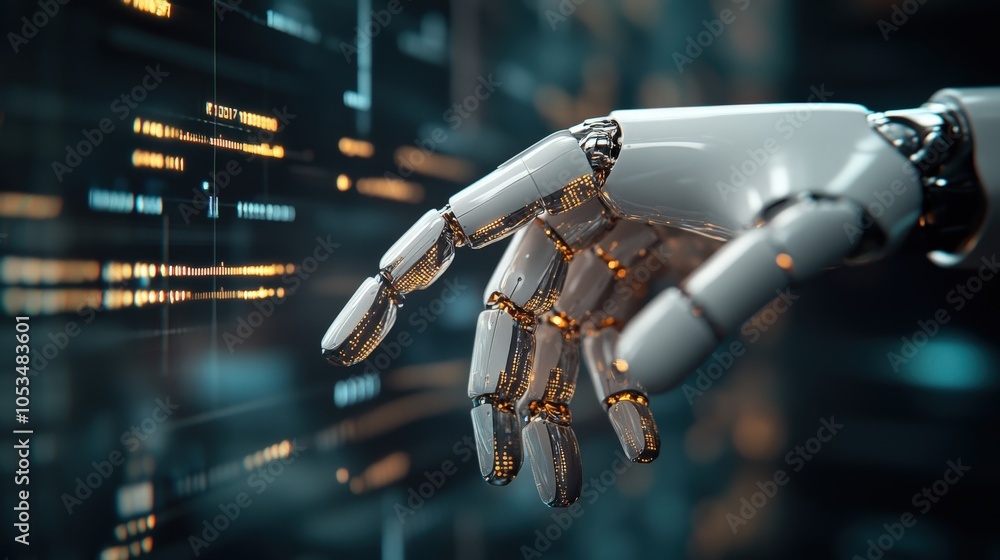 Leinwandbilder exploring the intersection of robotics and technology through an intricate robotic hand design