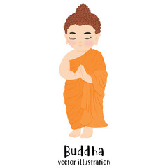 Buddha. Sitting monk. Buddha vector